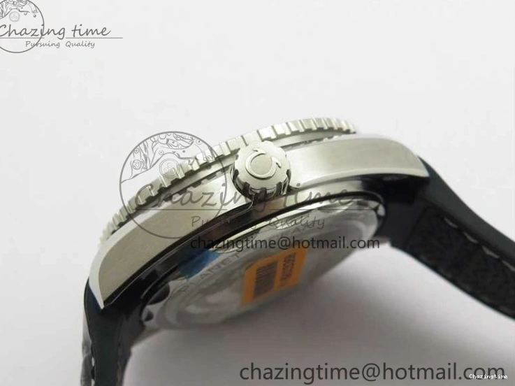 0129 Planet Ocean 39.5mm Black Ceramic Bezel SS VSF 1:1 Best Edition Black Dial on Black Gummy Strap A QuickDry 7889